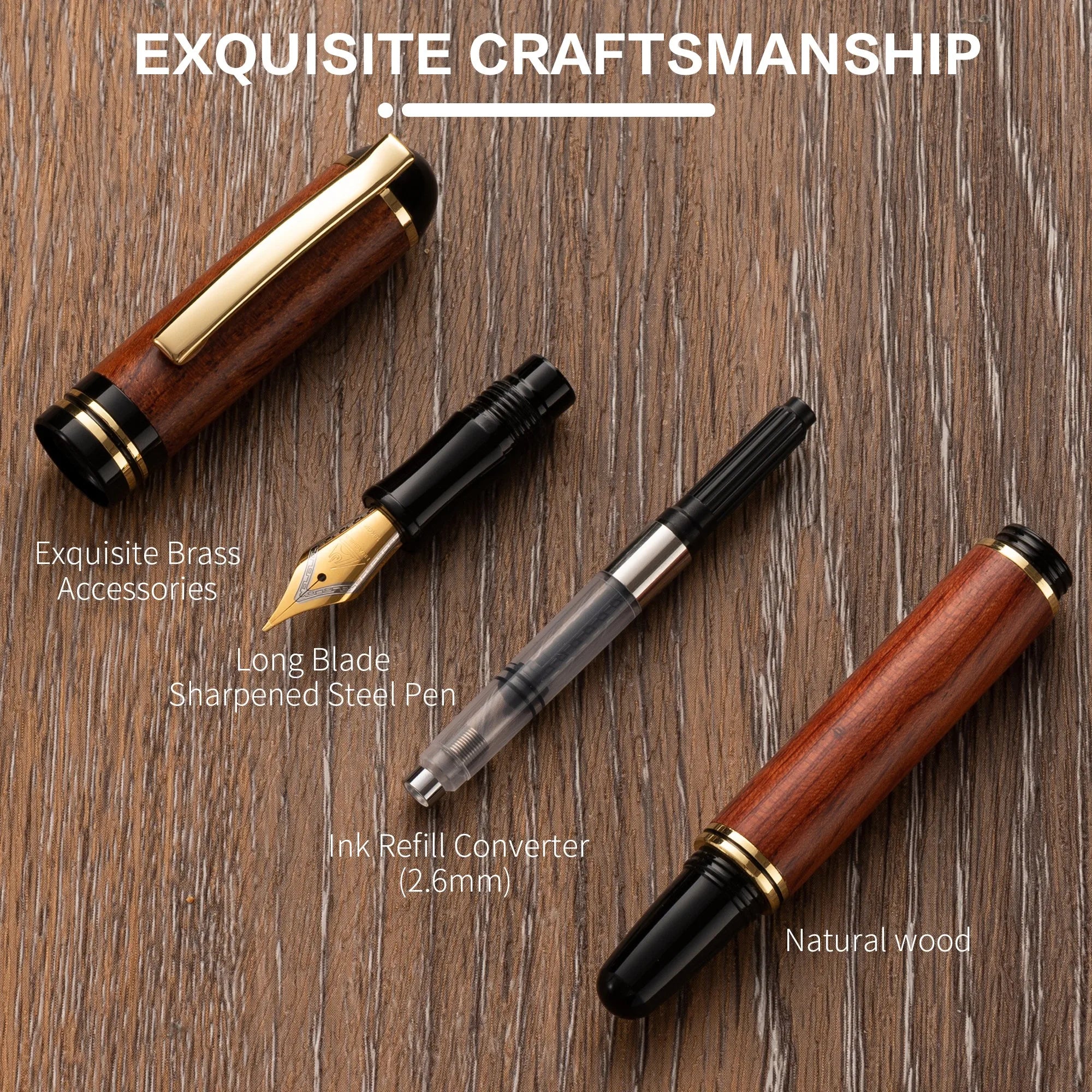 Coffret Stylo Plume en Bois — Écriture d'Exception