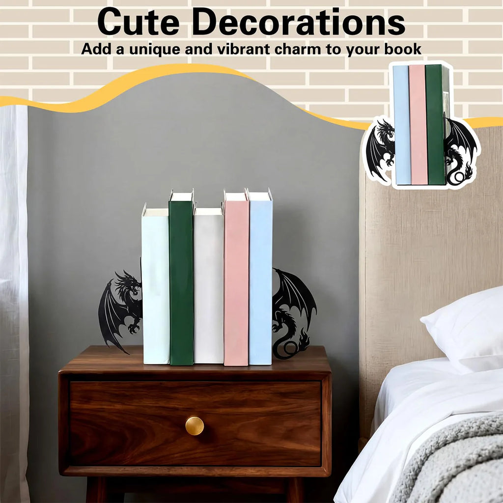 Serre-Livre Dragon en Fer Forgé — Décoration Fantasy