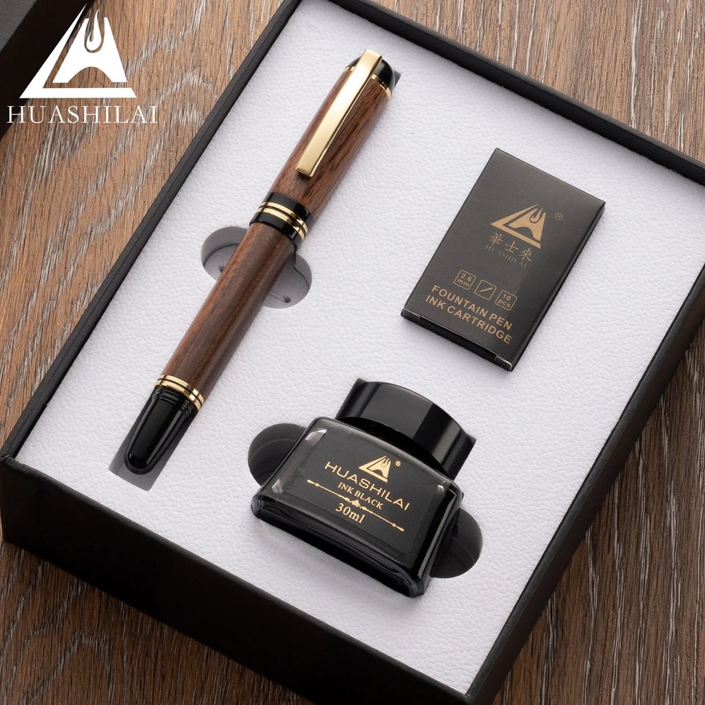 Coffret Stylo Plume en Bois — Écriture d'Exception