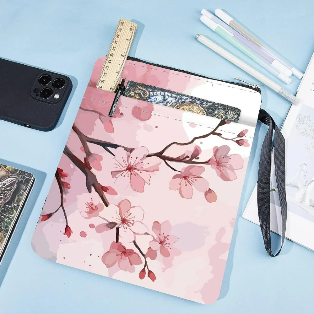 Housse de Protection Livre — Motif Fleurs de Cerisier