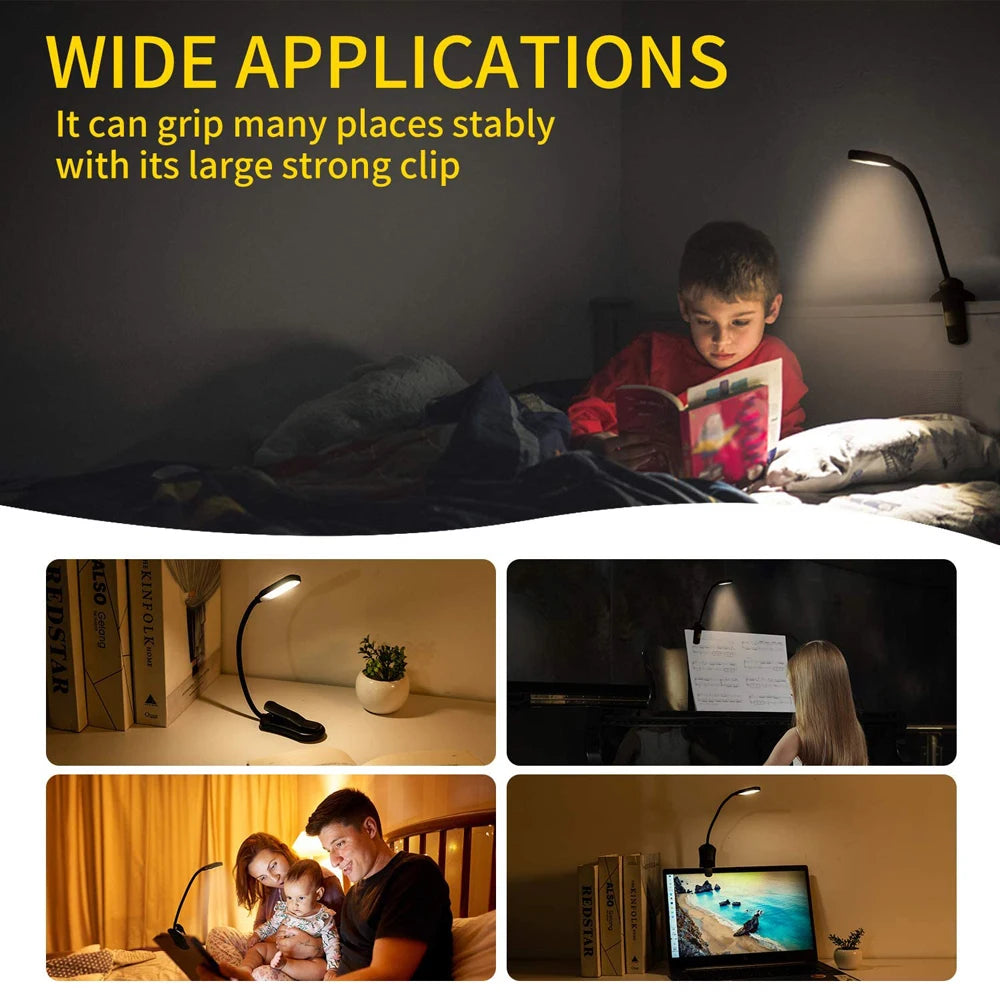 Lampe de Lecture Mini 7 LED — Compacte & Rechargeable
