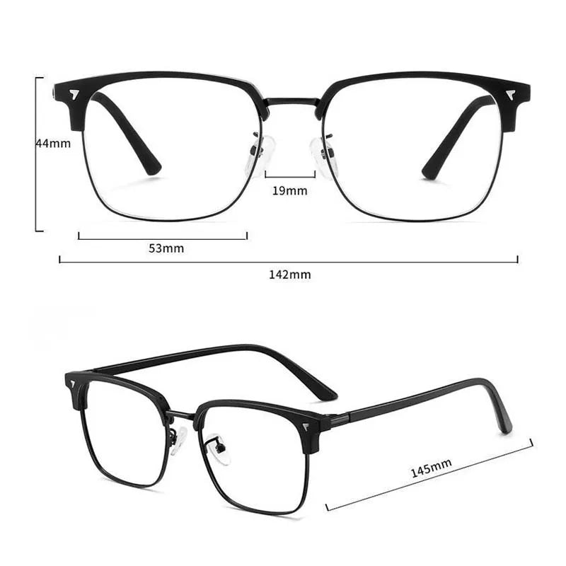 Lunettes Anti-Lumière Bleue — Rétro Demi-Monture Vintage