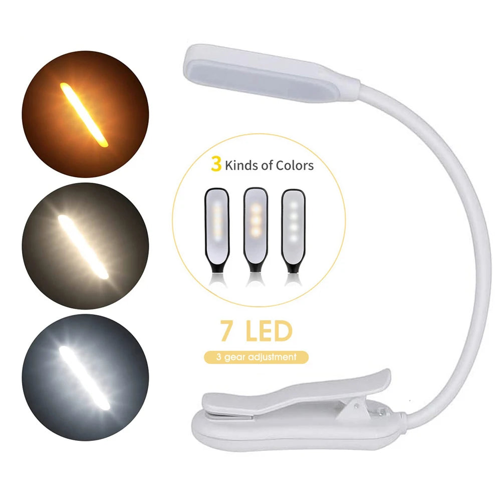 Lampe de Lecture Mini 7 LED — Compacte & Rechargeable