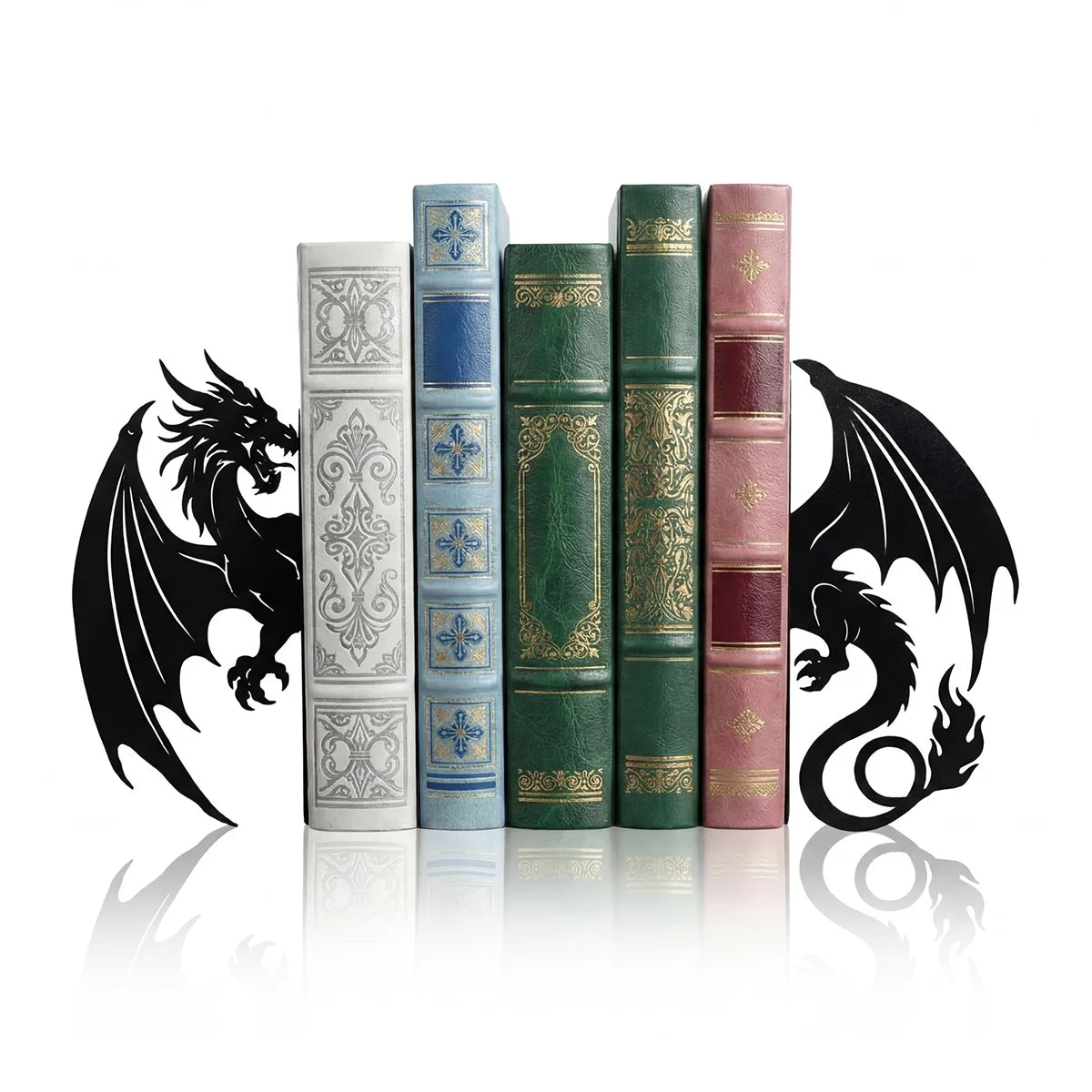 Serre-Livre Dragon en Fer Forgé — Décoration Fantasy