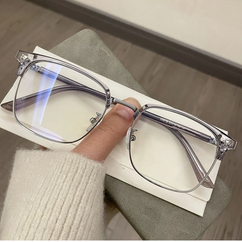 Lunettes Anti-Lumière Bleue — Rétro Demi-Monture Vintage