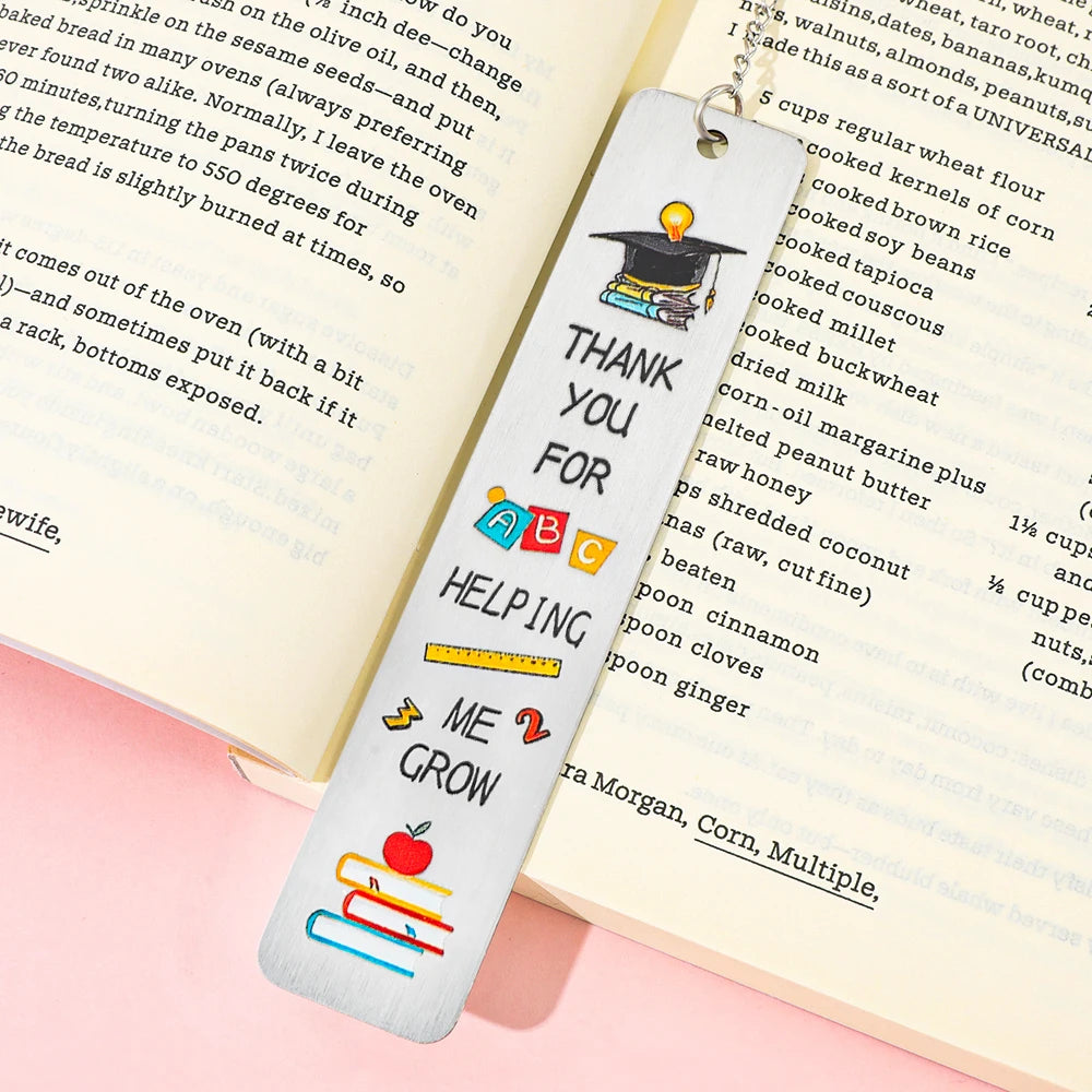 Marque-Pages Métal "Merci Professeur" — Cadeau Enseignant