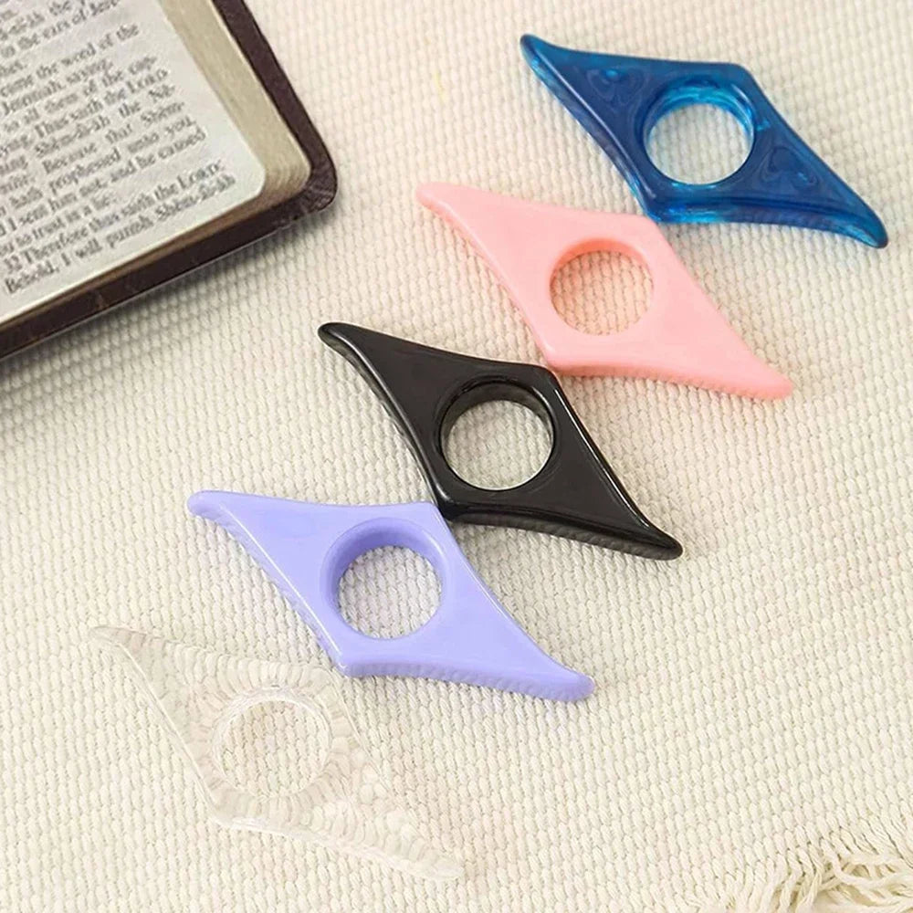 Bague Repose-Pouce Acrylique — Marque-Page & Support Lecture