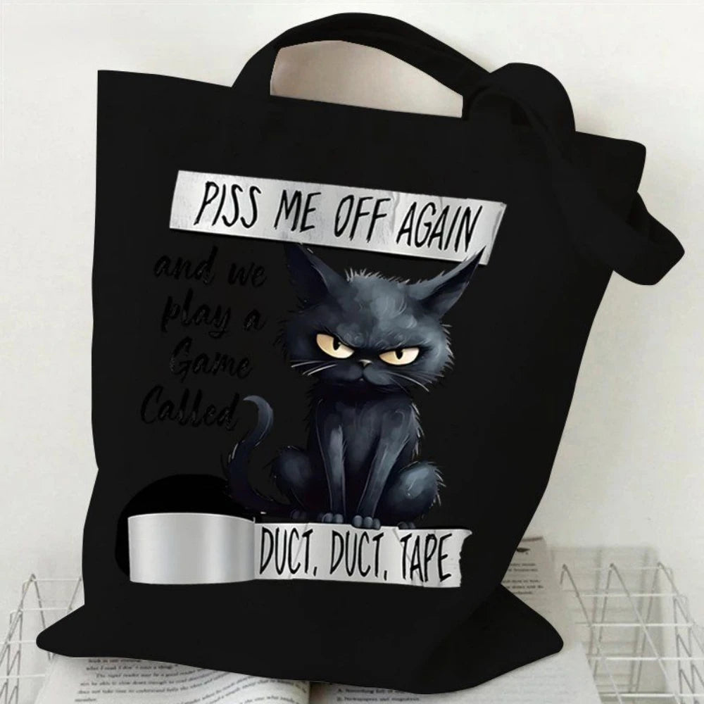 Tote Bag "Chats & Livres" — Sac en Toile pour Lecteurs