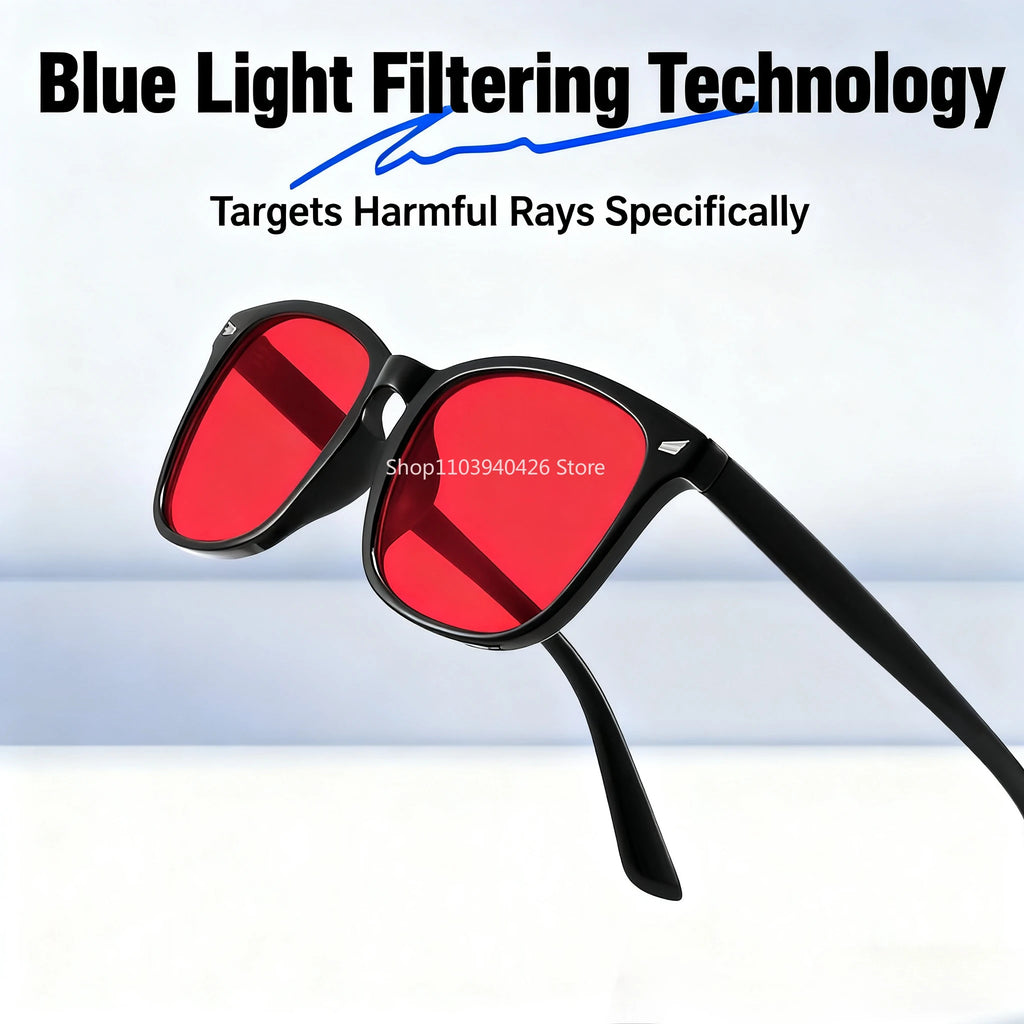 Lunettes Anti-Lumière Bleue — Verres Rouges Sommeil