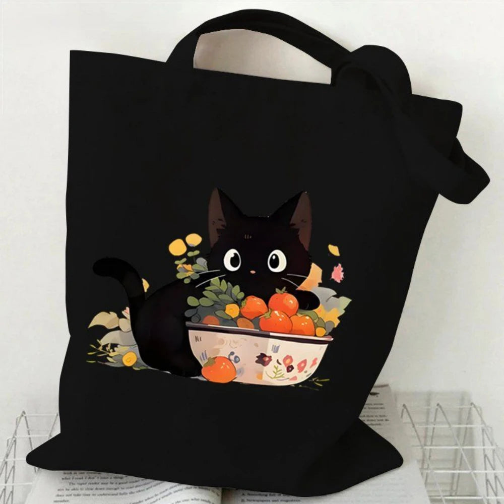 Tote Bag "Chats & Livres" — Sac en Toile pour Lecteurs