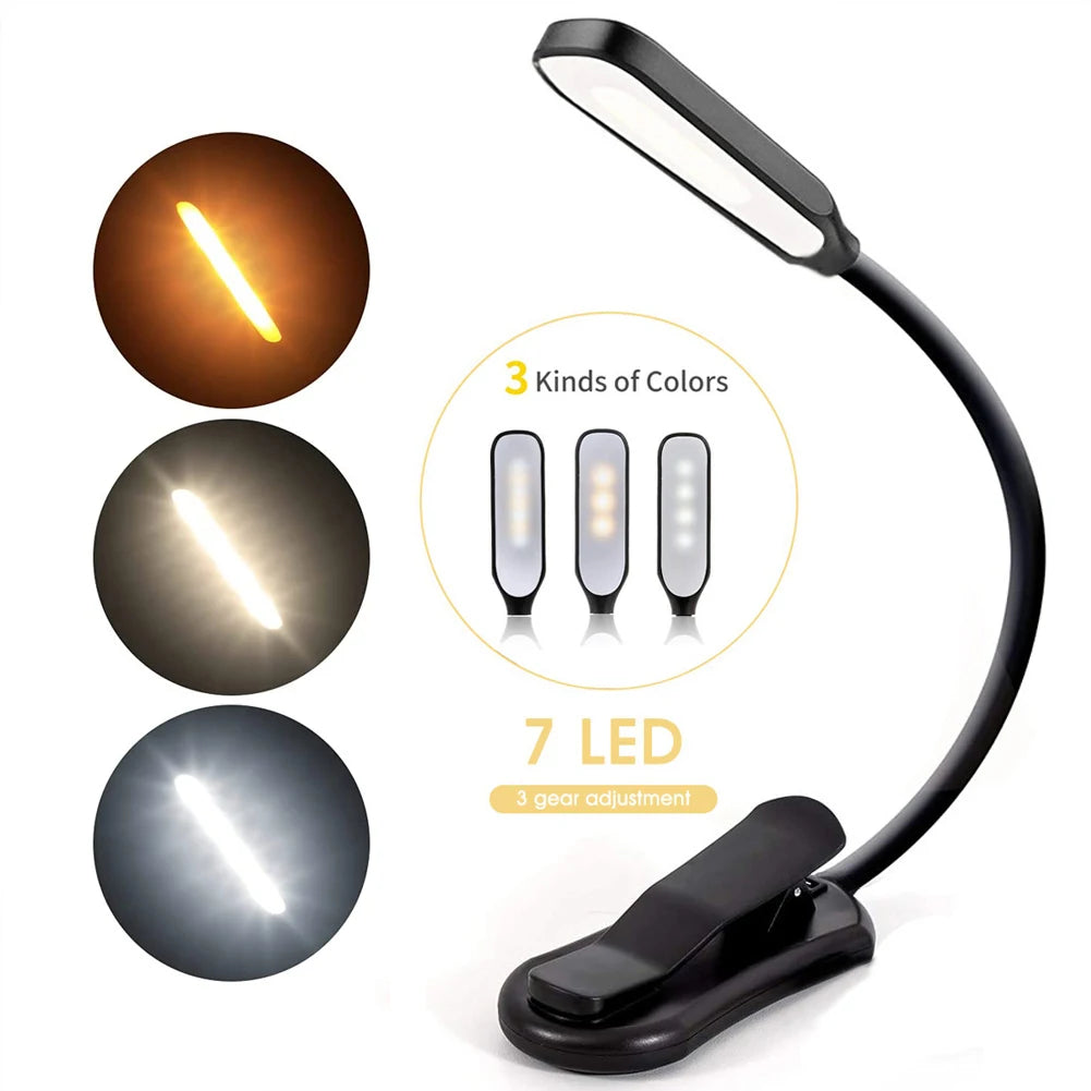 Lampe de Lecture Mini 7 LED — Compacte & Rechargeable