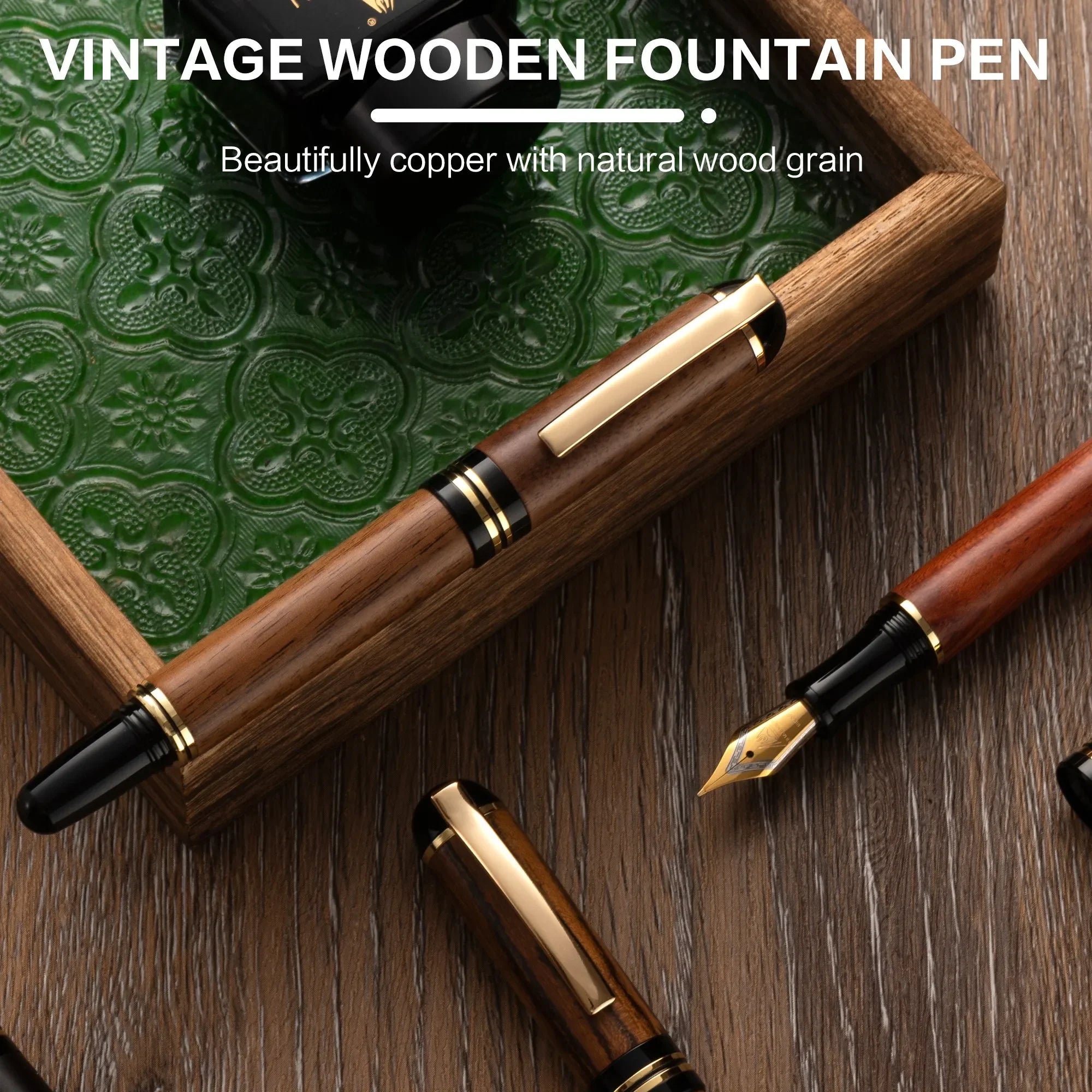 Coffret Stylo Plume en Bois — Écriture d'Exception