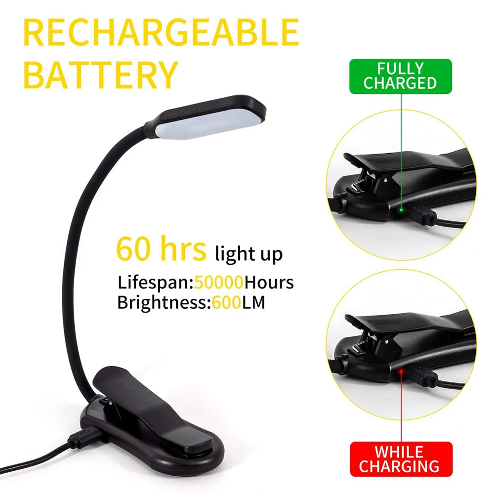 Lampe de Lecture Mini 7 LED — Compacte & Rechargeable