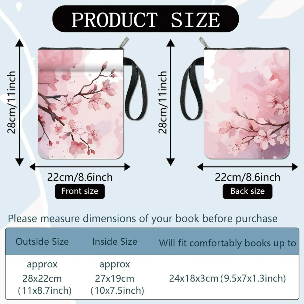 Housse de Protection Livre — Motif Fleurs de Cerisier