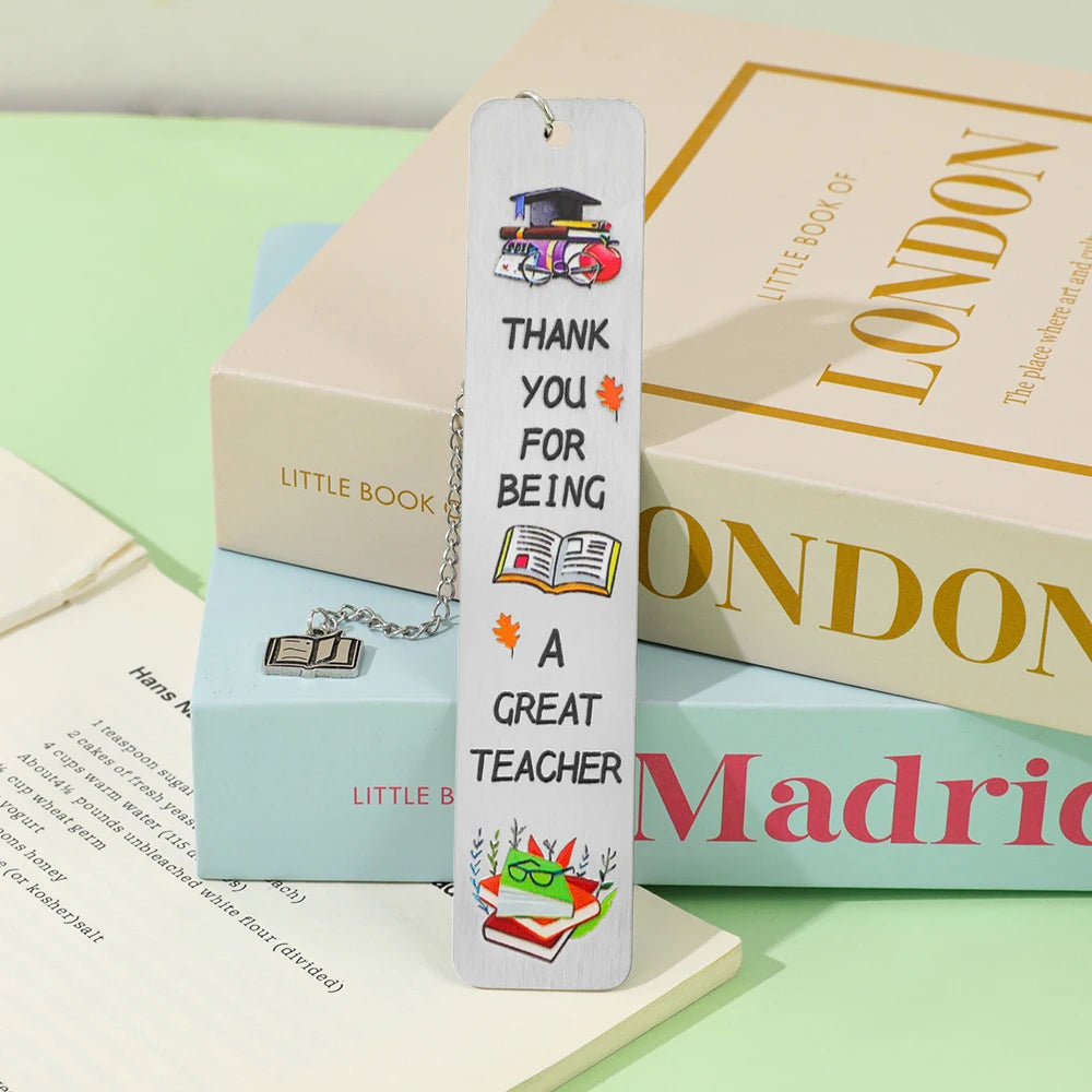 Marque-Pages Métal "Merci Professeur" — Cadeau Enseignant