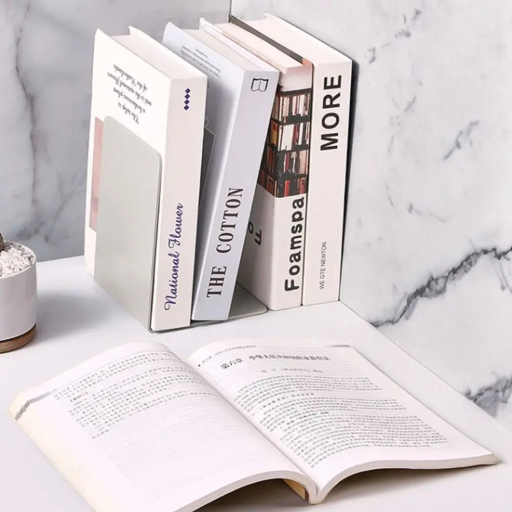Serre-Livres Design Minimaliste — Support Métal en L